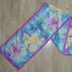 80's floral scarf